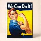 Vintage "We Can Do It!" Rosie the Riveter Poster | Vertical Borderless Art Frame Poster Premium Wall Art Canvas by MeriDeewar