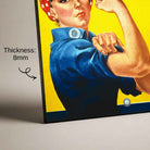 Vintage "We Can Do It!" Rosie the Riveter Poster | Vertical Borderless Art Frame Poster Premium Wall Art Canvas by MeriDeewar