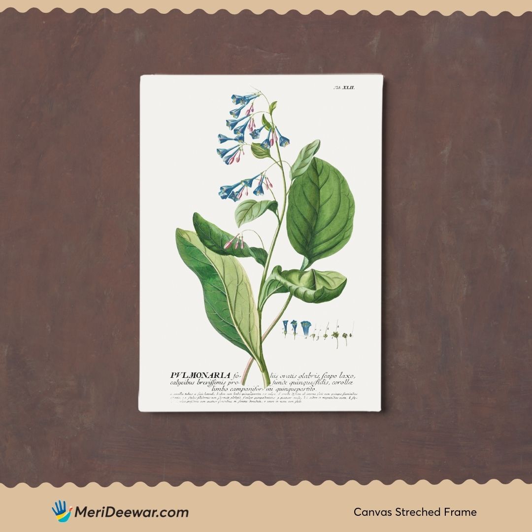 Vintage wild flowers Poster 3 : 4 Vertical New Premium Wall Art Canvas by MeriDeewar