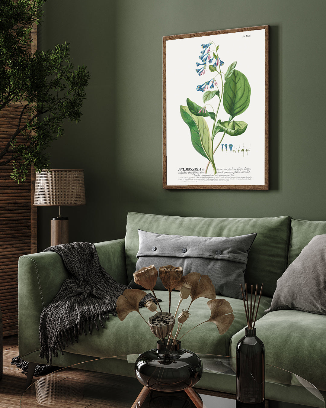 Vintage wild flowers Poster 3 : 4 Vertical New Premium Wall Art Canvas by MeriDeewar
