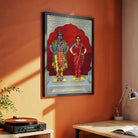 Vitthal Rukmini Painting for Pooja Room | Raja Ravi Varma Spiritual Wall Art for Home 2 : 3 Vertical Premium Wall Art Canvas by MeriDeewar