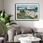 Vivid Curling Wave Seascape Wall Art 2 : 3 Horizontal Premium Wall Art Canvas by MeriDeewar