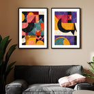 Vivid Geometry – Modern Abstract Geometric Wall Art Walls Premium Wall Art Canvas by MeriDeewar