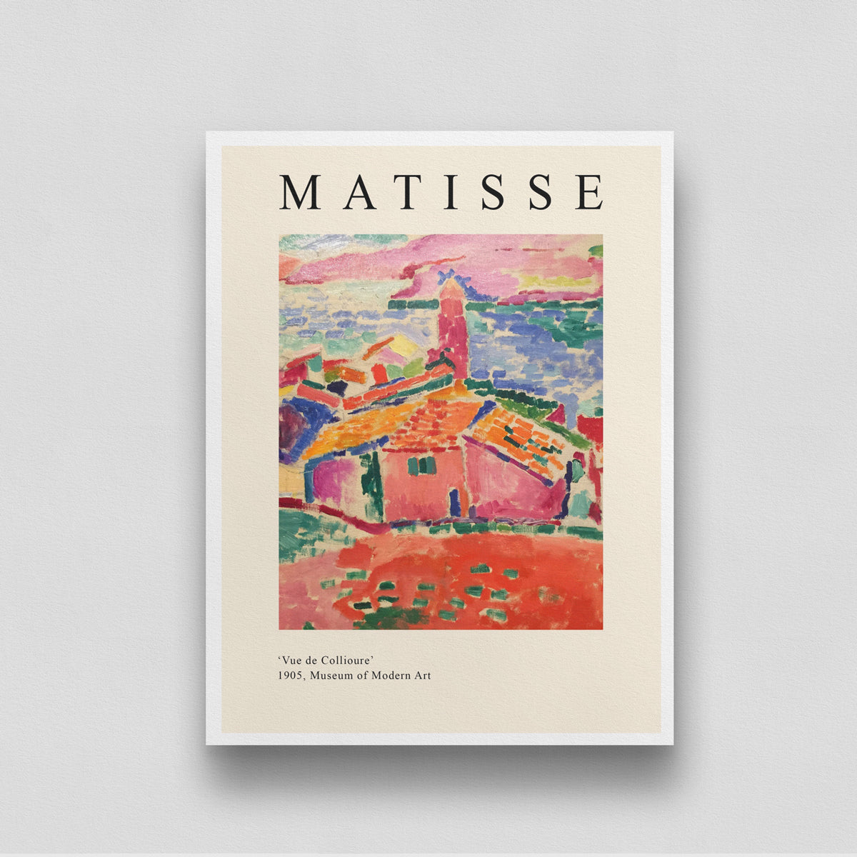 Vue de Collioure Painting by Henri Matisse 3 : 4 Vertical New Premium Wall Art Canvas by MeriDeewar