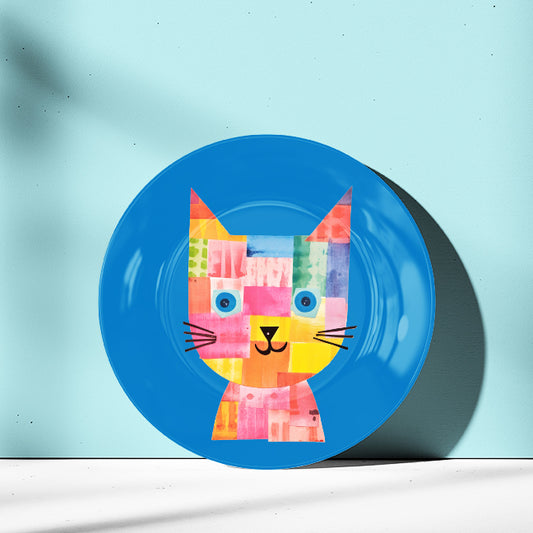 Lovely Kitty Face Painting Wall Decor Plate