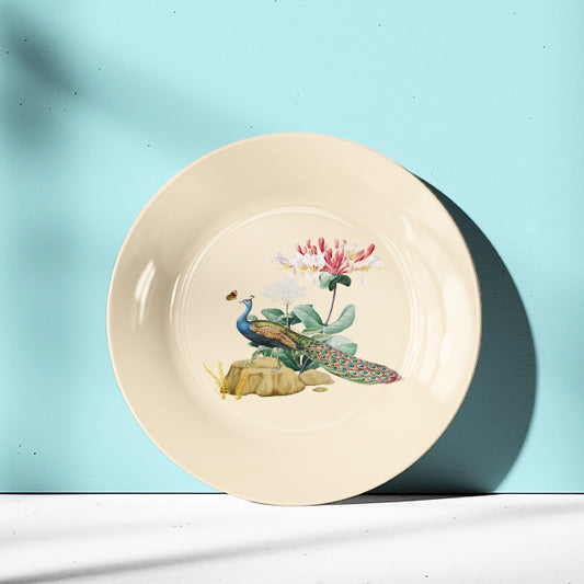 Pichwai scenic Peacock Painting Wall Decor Plate