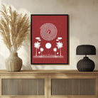 Warli Art Coconut Tree Garden Scene - Traditional Indian Painting 3 : 4 Vertical New Premium Wall Art Canvas by MeriDeewar