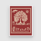 Warli Art PaintingCelebration in Tribal Village 3 : 4 Vertical New Premium Wall Art Canvas by MeriDeewar