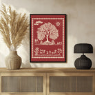 Warli Art PaintingCelebration in Tribal Village 3 : 4 Vertical New Premium Wall Art Canvas by MeriDeewar