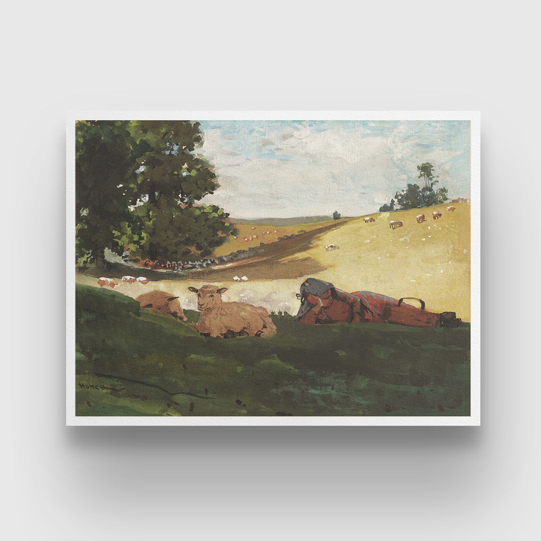 Warm Afternoon Paiting by Winslow Homer 3 : 4 Horizontal New Premium Wall Art Canvas by MeriDeewar