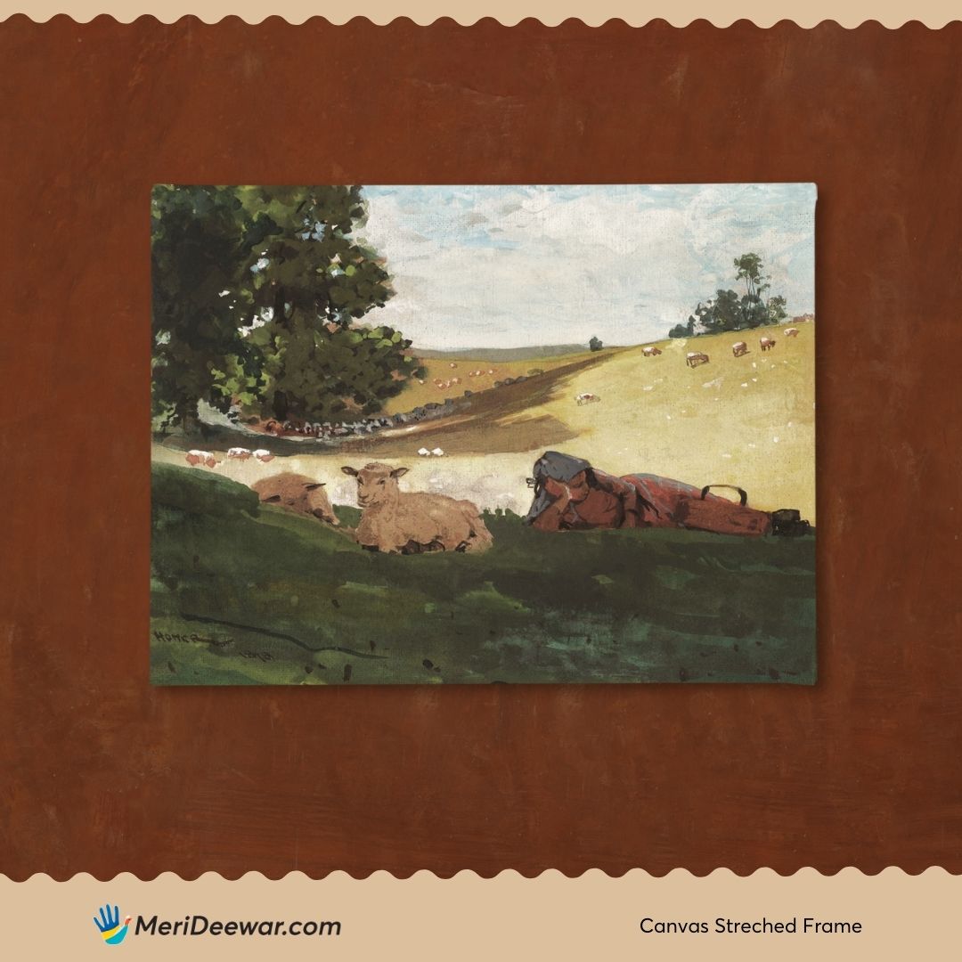 Warm Afternoon Paiting by Winslow Homer 3 : 4 Horizontal New Premium Wall Art Canvas by MeriDeewar