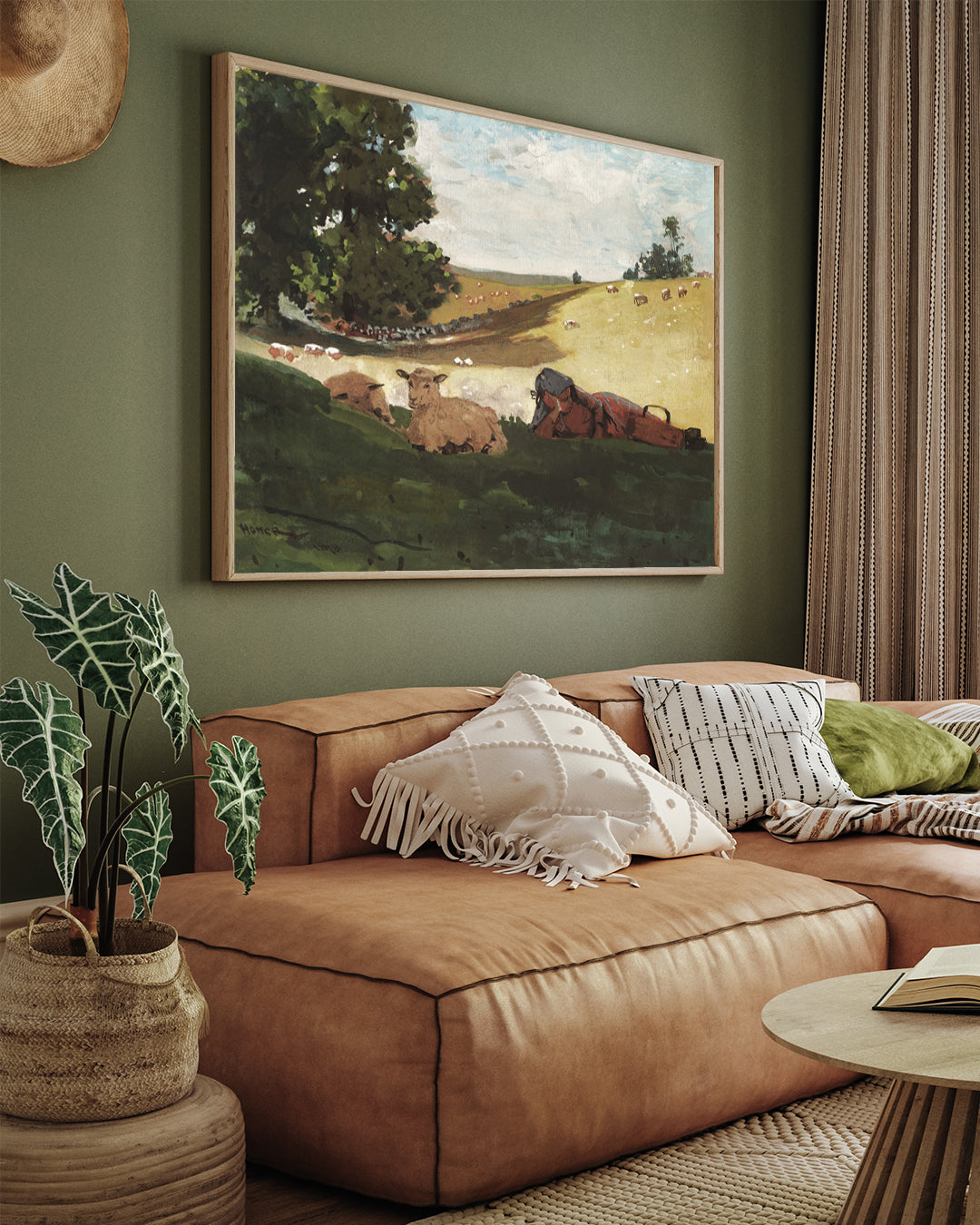 Warm Afternoon Paiting by Winslow Homer 3 : 4 Horizontal New Premium Wall Art Canvas by MeriDeewar