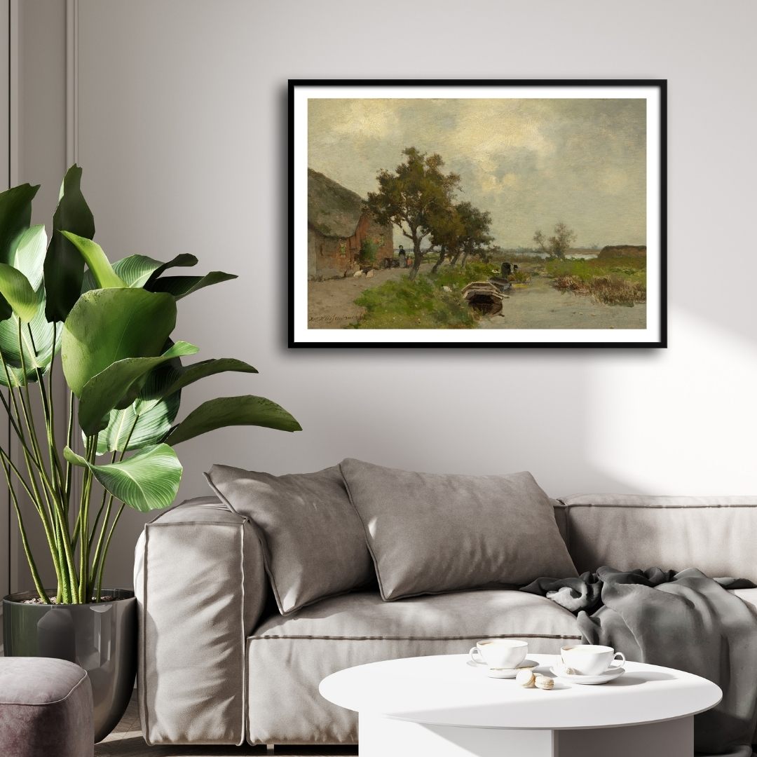 Washing Clothes Art Print - Captivating Home Decoration 2 : 3 Horizontal Premium Wall Art Canvas by MeriDeewar