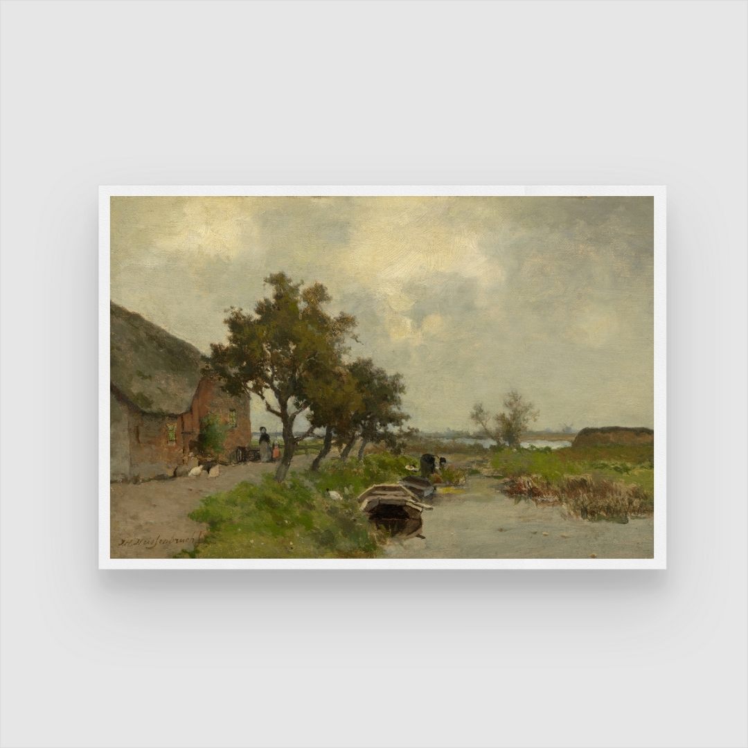 Washing Clothes Art Print - Captivating Home Decoration 2 : 3 Horizontal Premium Wall Art Canvas by MeriDeewar