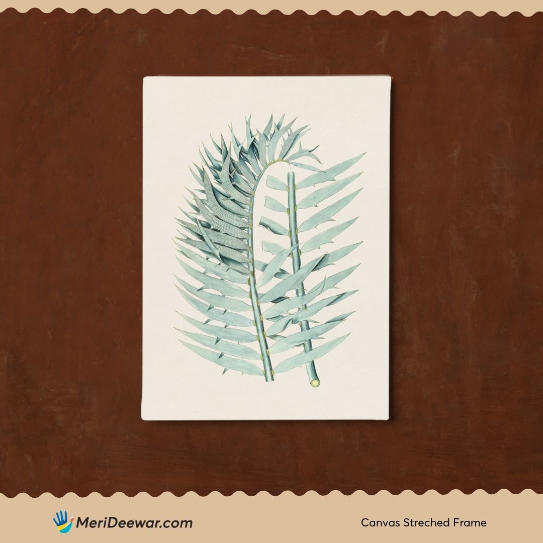 Watercolor Leaf Poster 3 : 4 Vertical New Premium Wall Art Canvas by MeriDeewar