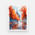 Watercolor painting of a city 3 : 4 Vertical New Premium Wall Art Canvas by MeriDeewar