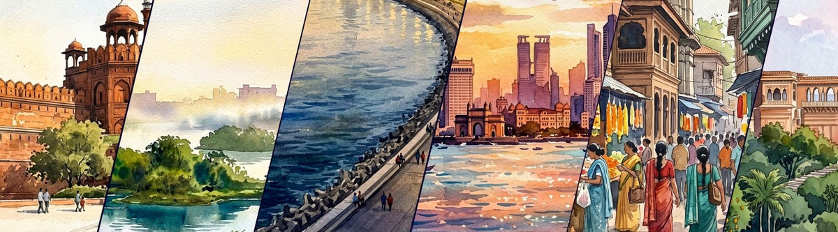 Watercoloured Cities Paintings