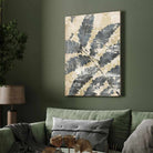 "Weathered Fern Study" Textured Botanical Giclée Print | Fine Art Wall Art 2 : 3 Vertical Premium Wall Art Canvas by MeriDeewar