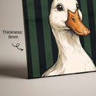"What The Duck" Funny Animal Illustration Poster | Vertical Borderless Art Frame Poster Premium Wall Art Canvas by MeriDeewar
