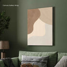Whispered Silhouettes – Minimalist Line Art Abstract Giclée Print in Beige & Taupe Tones 2 : 3 Vertical Premium Wall Art Canvas by MeriDeewar
