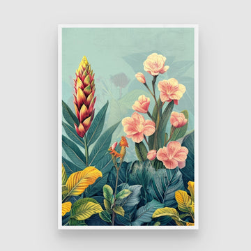 Whispers of the Tropics – Botanical Canvas Wall Art 2 : 3 Vertical Premium Wall Art Canvas by MeriDeewar