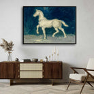 White Horse Painting for Living Room | Van Gogh Wall Art | Giclée Fine Art Print 4 : 3 Horizontal Premium Wall Art Canvas by MeriDeewar