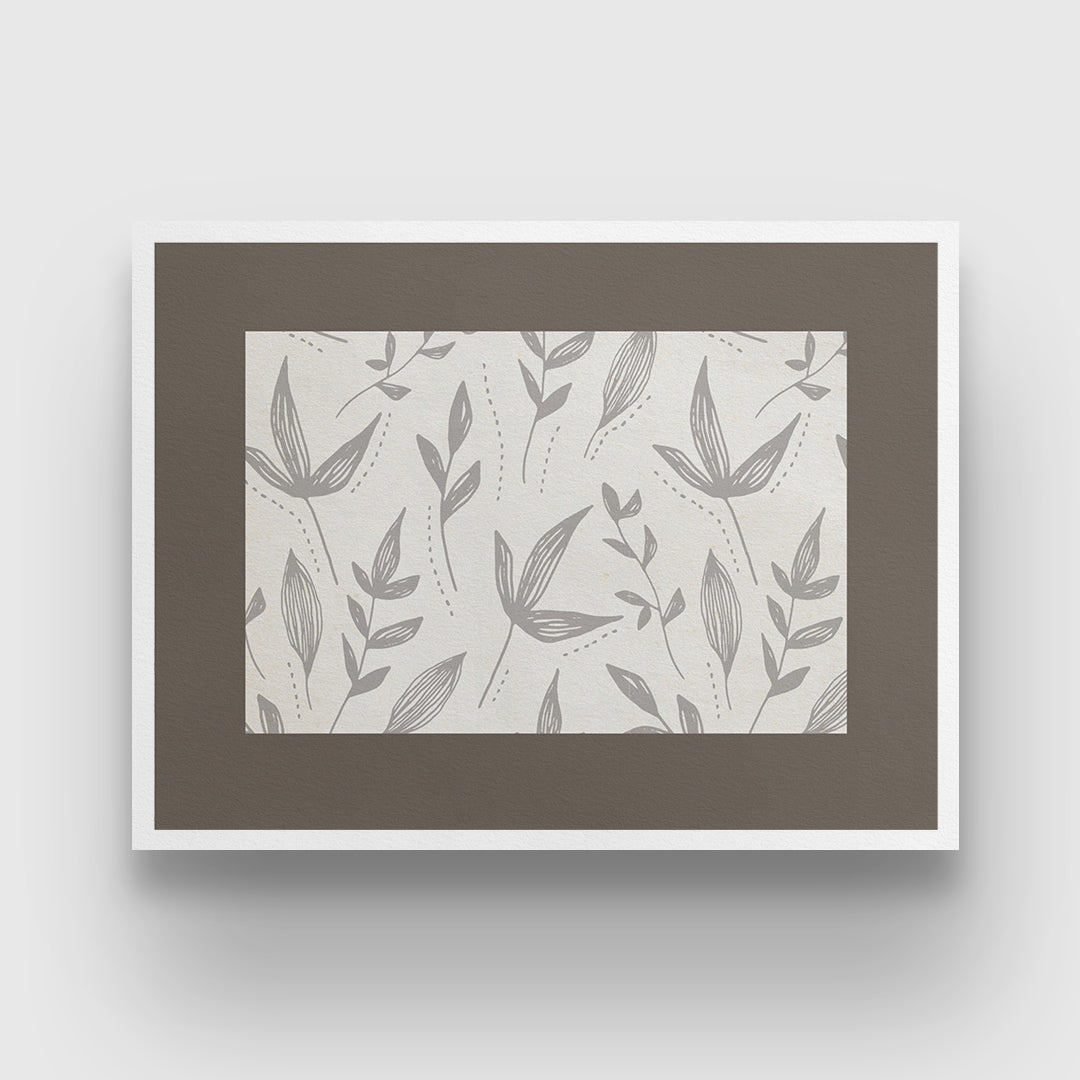 white plants sketch Art 3 : 4 Horizontal New Premium Wall Art Canvas by MeriDeewar