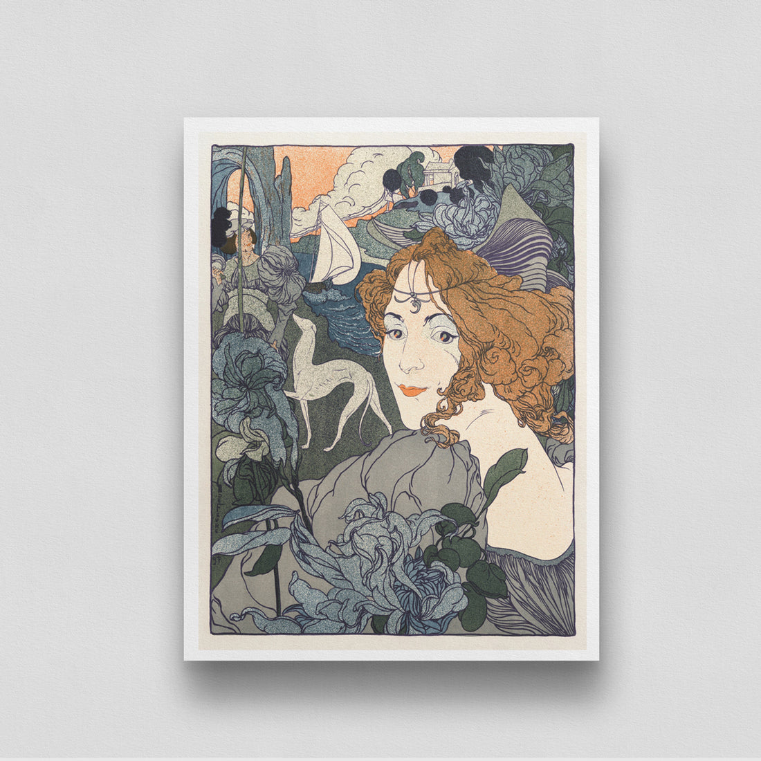 Wild Woman by Georges de Feure 3 : 4 Vertical New Premium Wall Art Canvas by MeriDeewar