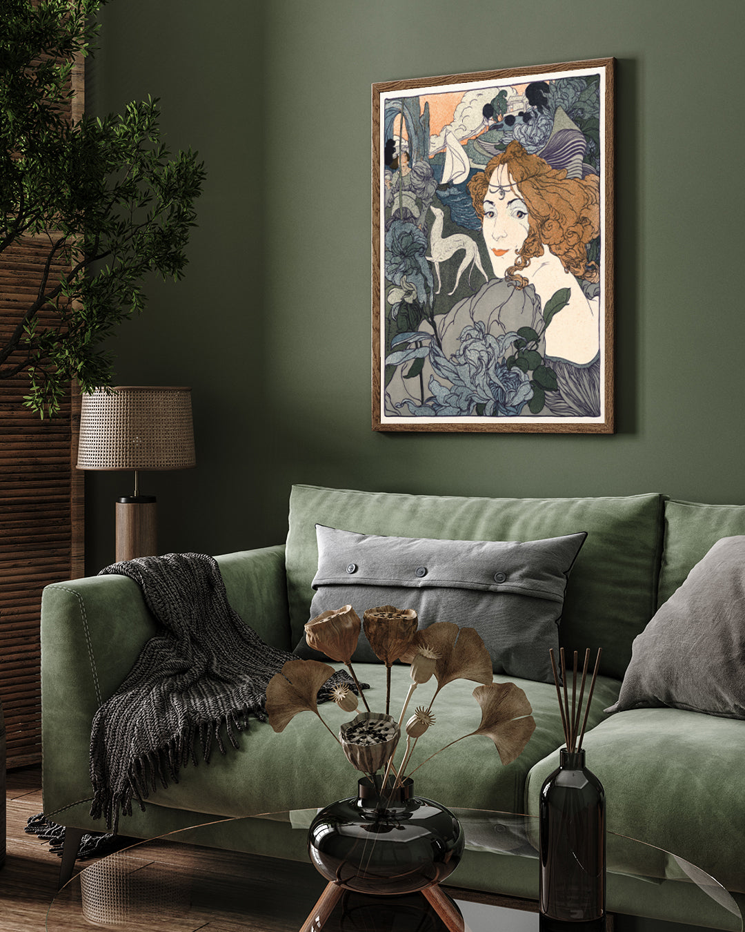 Wild Woman by Georges de Feure 3 : 4 Vertical New Premium Wall Art Canvas by MeriDeewar