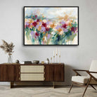 "Wildflower Meadow Bloom" Modern Abstract Floral Giclée Print |Wall Art 3 : 4 Horizontal New Premium Wall Art Canvas by MeriDeewar
