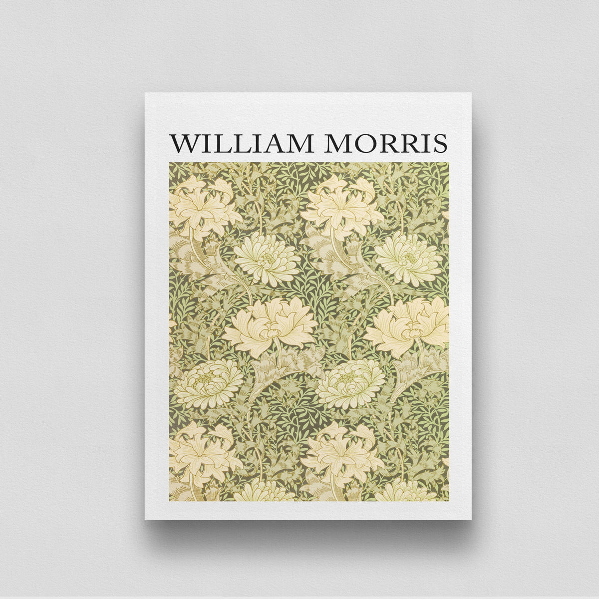 William Morris Flower Pattern 3 : 4 Vertical New Premium Wall Art Canvas by MeriDeewar