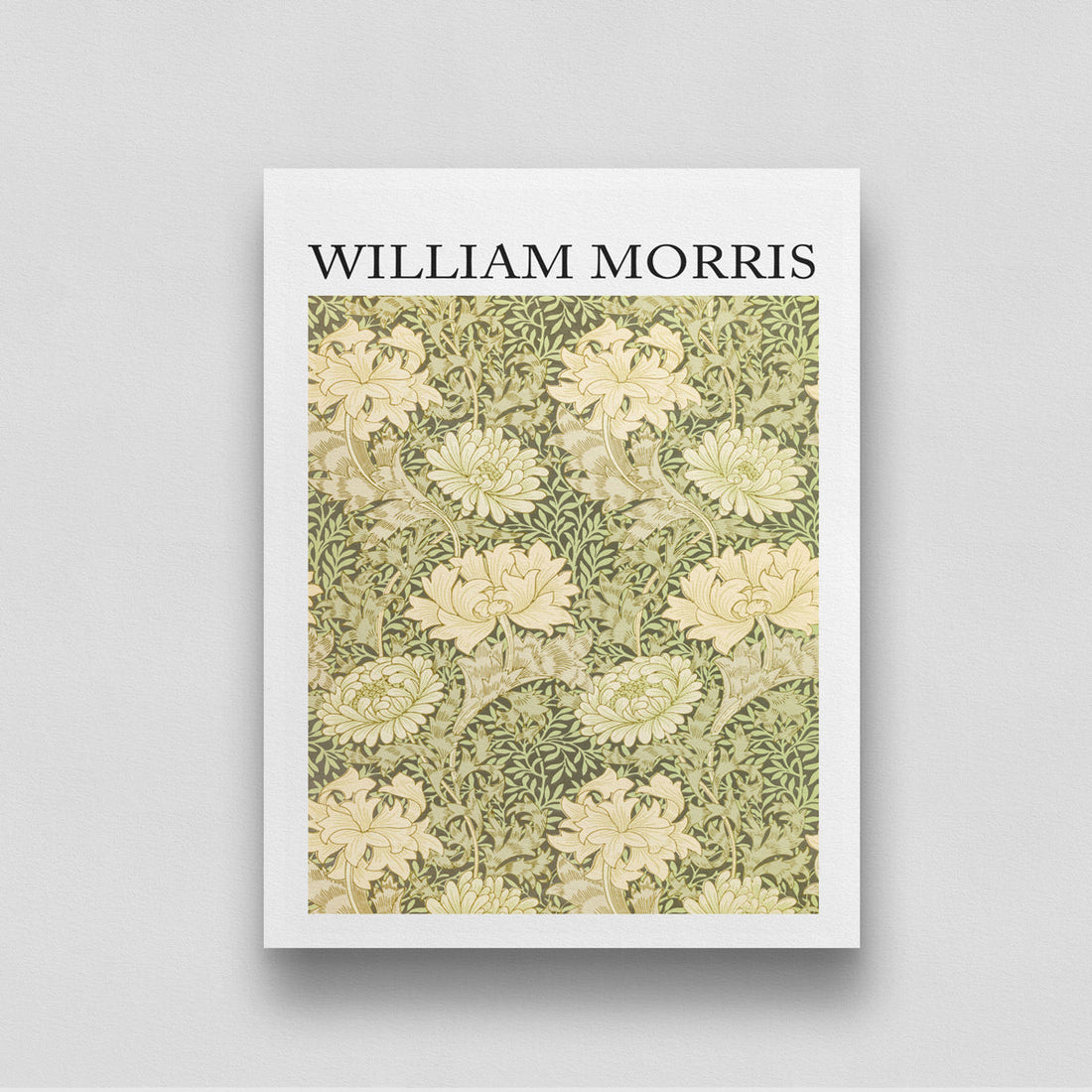 William Morris Flower Pattern 3 : 4 Vertical New Premium Wall Art Canvas by MeriDeewar