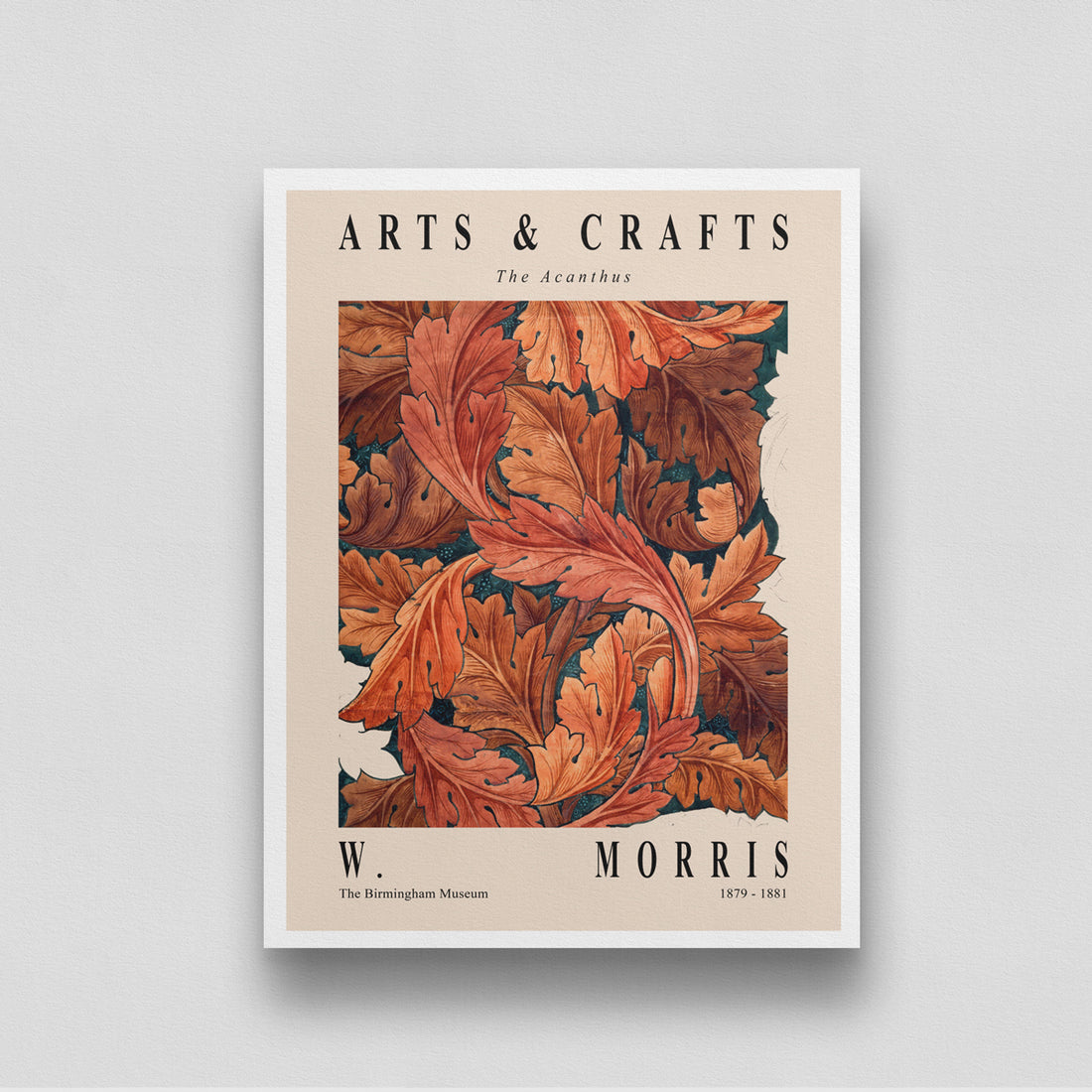 William Morris The Acanthus Poster 3 : 4 Vertical New Premium Wall Art Canvas by MeriDeewar