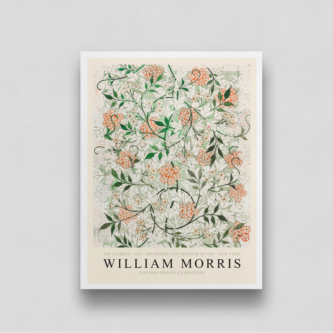 William Morris The Jasmine Poster 3 : 4 Vertical New Premium Wall Art Canvas by MeriDeewar
