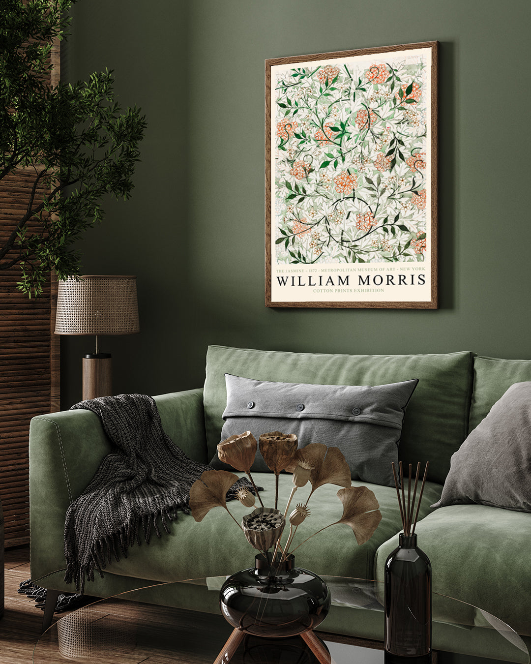 William Morris The Jasmine Poster 3 : 4 Vertical New Premium Wall Art Canvas by MeriDeewar