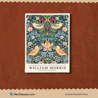William Morris The Strawberry Thieves Pattern Poster 3 : 4 Vertical New Premium Wall Art Canvas by MeriDeewar