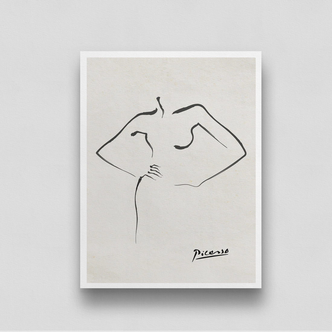 Woman Line Art Poster by Pablo Picasso 3 : 4 Vertical New Premium Wall Art Canvas by MeriDeewar