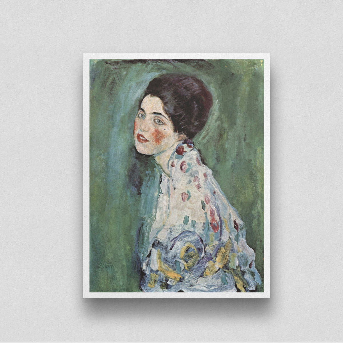 Woman Portrait by Gustav Klmit 3 : 4 Vertical New Premium Wall Art Canvas by MeriDeewar