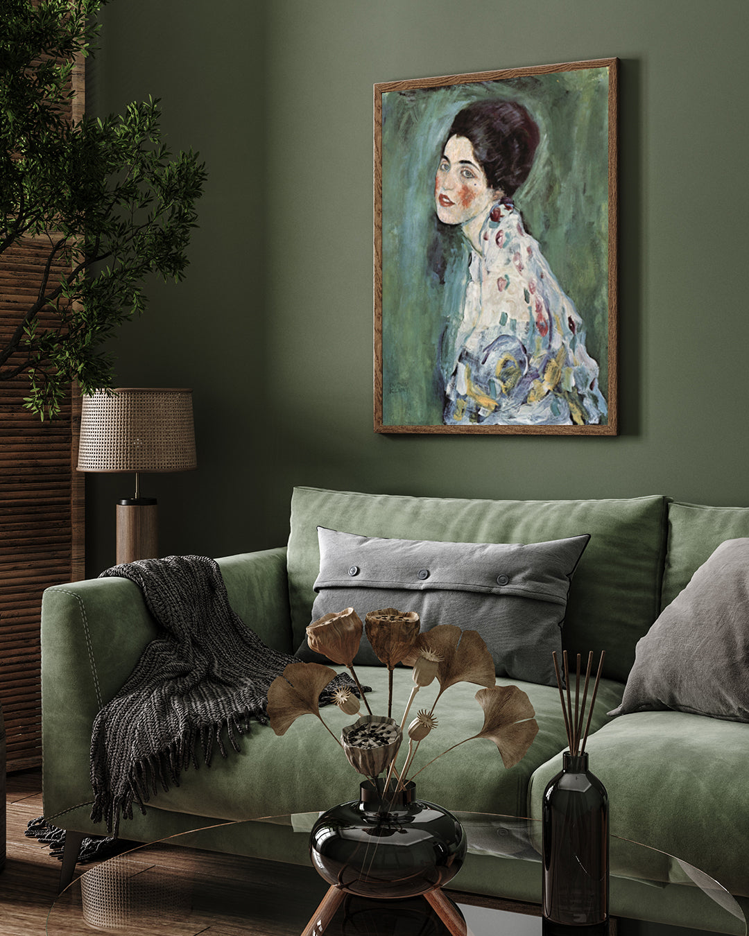 Woman Portrait by Gustav Klmit 3 : 4 Vertical New Premium Wall Art Canvas by MeriDeewar