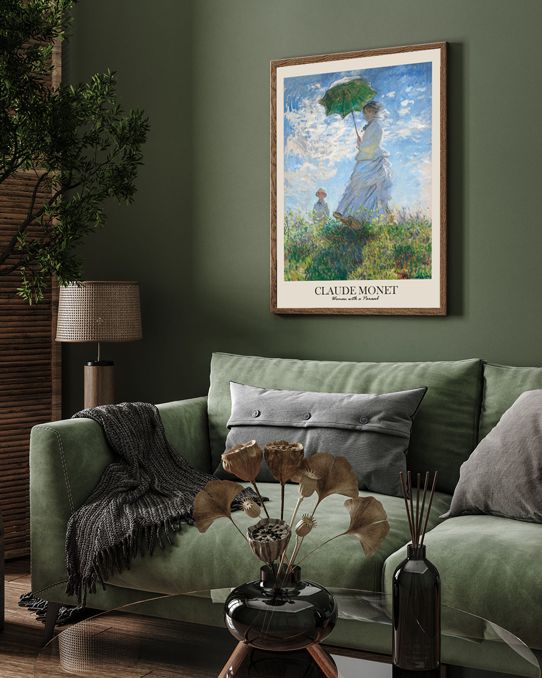 Woman with a Parasol Painting by Claude Monet 3 : 4 Vertical New Premium Wall Art Canvas by MeriDeewar