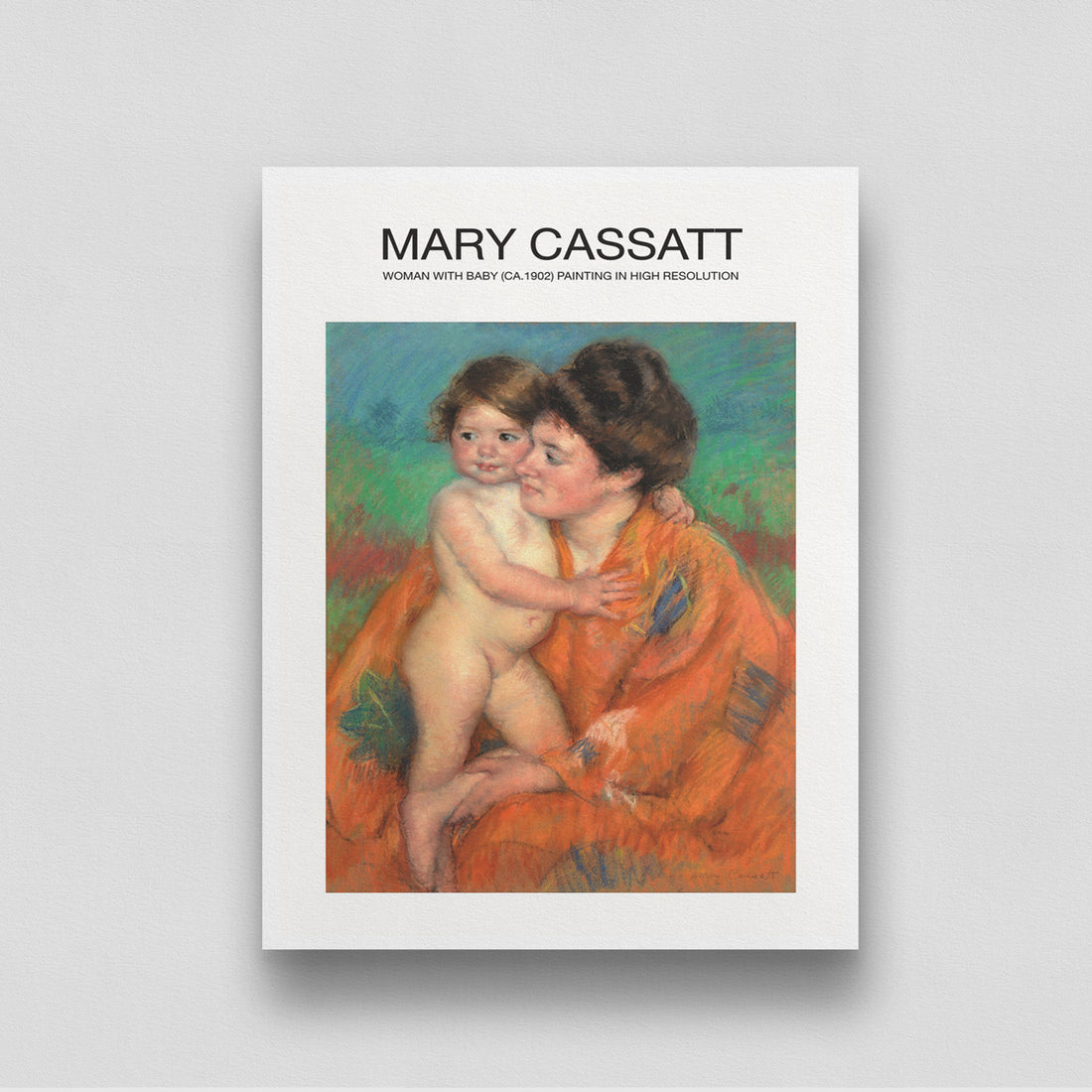 Woman with Baby Painting by Mary Cassatt 3 : 4 Vertical New Premium Wall Art Canvas by MeriDeewar