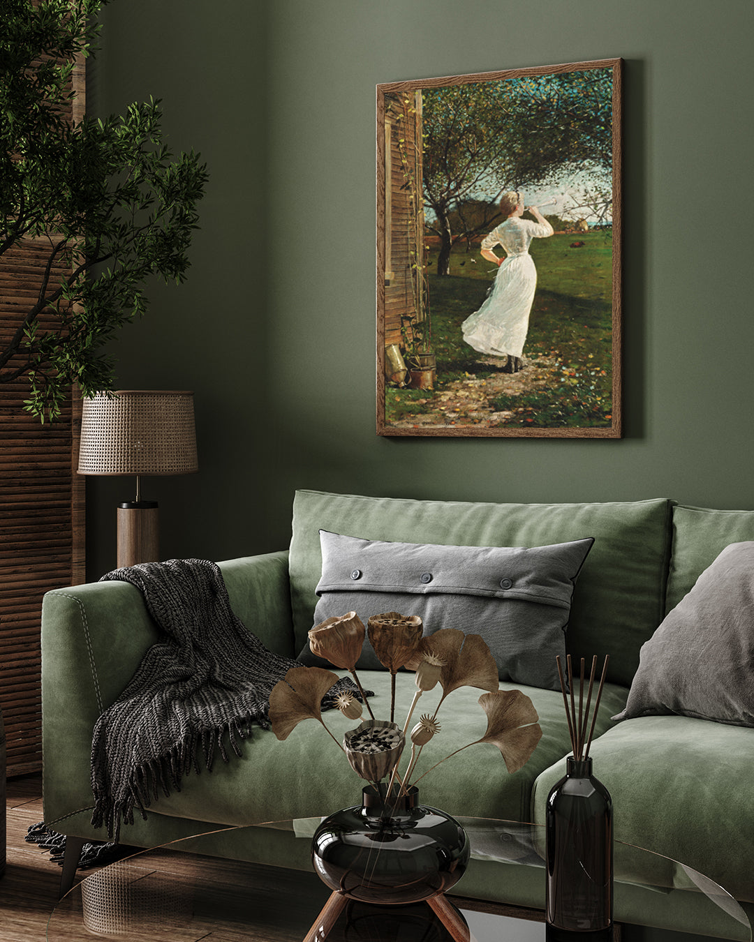 Woman With White Dress Painting by Winslow Homer 3 : 4 Vertical New Premium Wall Art Canvas by MeriDeewar