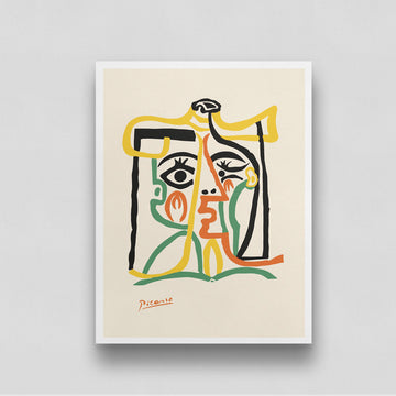 Woman2 Poster by Pablo Picasso 3 : 4 Vertical New Premium Wall Art Canvas by MeriDeewar