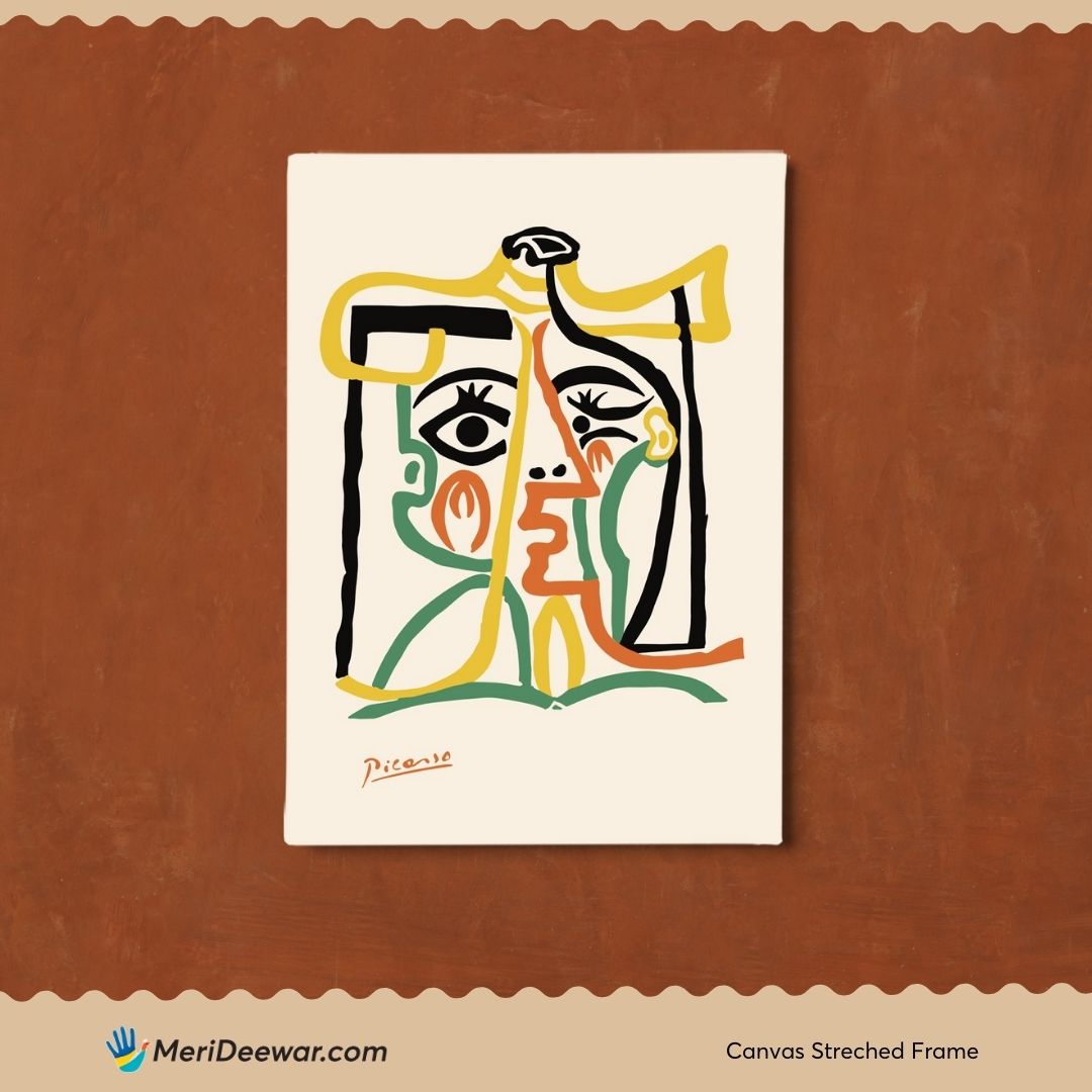 Woman2 Poster by Pablo Picasso 3 : 4 Vertical New Premium Wall Art Canvas by MeriDeewar