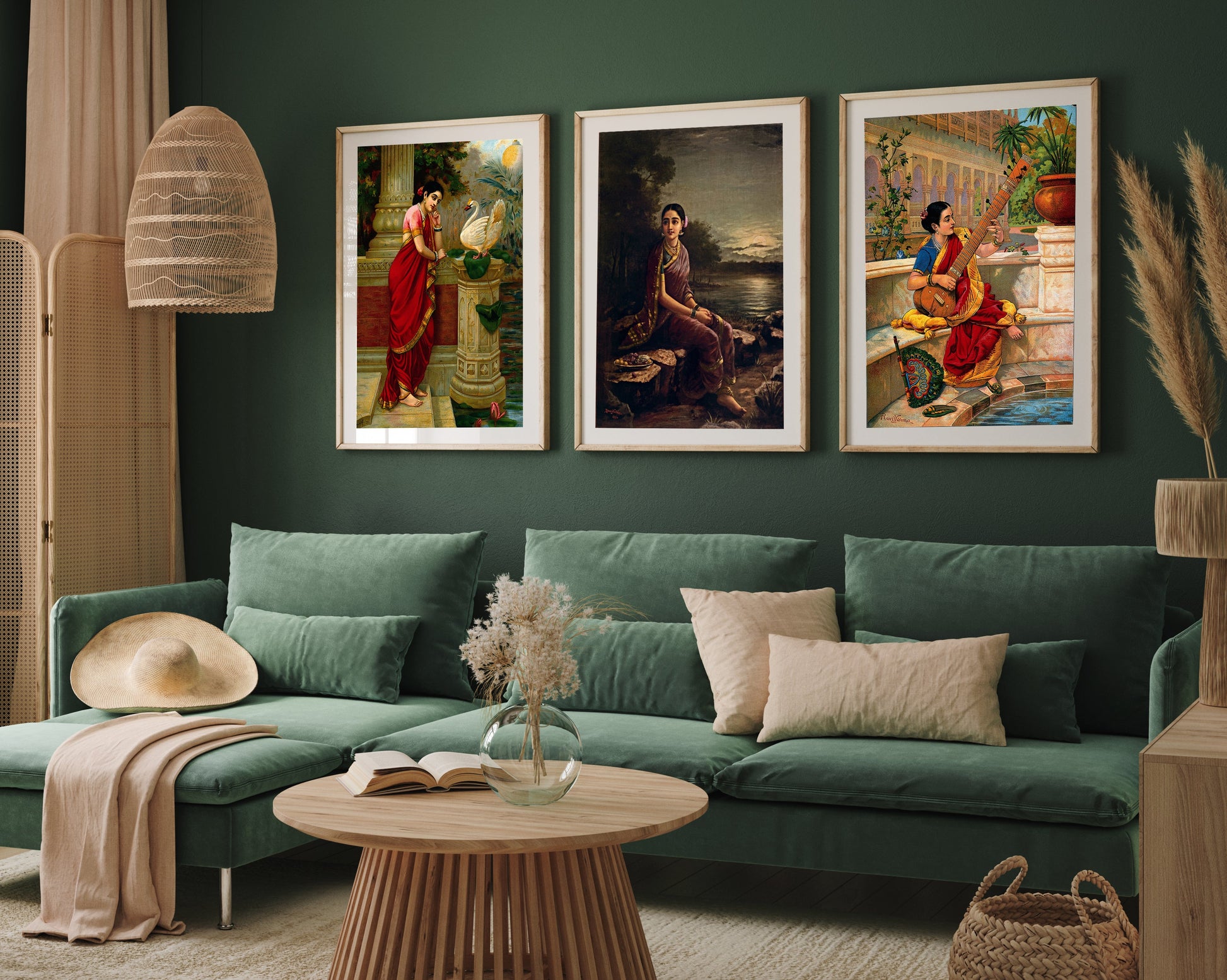 Women Classic Paintings Set of 3 Paintings Walls Premium Wall Art Canvas by MeriDeewar