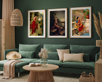 Women Classic Paintings Set of 3 Paintings Walls Premium Wall Art Canvas by MeriDeewar