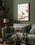 Woodpecker /Japanese Print Plague Bird Poster by Ohara Koson 3 : 4 Vertical New Premium Wall Art Canvas by MeriDeewar
