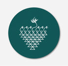Yantra saraswati Circular Canvas Frame Circular Canvas Frame Premium Wall Art Canvas by MeriDeewar