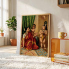 Yashoda Krishna Vishvaroop Painting for Living Room | Raja Ravi Varma Wall Art | MeriDeewar 3 : 4 Vertical Premium Wall Art Canvas by MeriDeewar