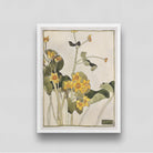 Yellow Flowers/ Marsh Marigold by Hannah Borger 3 : 4 Vertical New Premium Wall Art Canvas by MeriDeewar